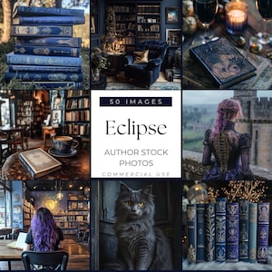 Eclipse Dark Romance Stock Photos | 50 Faceless Celestial Author Images | Commercial Use | Gothic Bookstagram Aesthetic PPEC