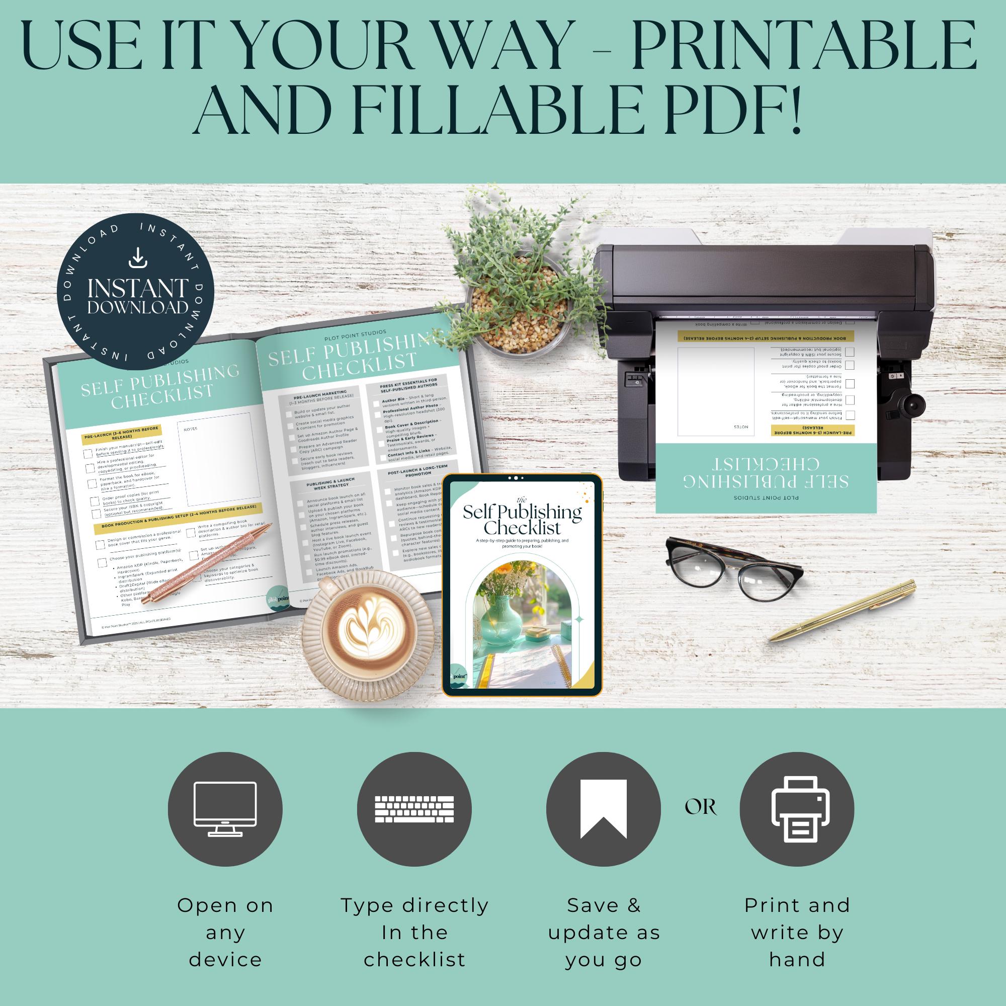 Self Publishing Checklist.pdf Self-publishing Checklist - Step-by-step Publishing Planner - Book ...