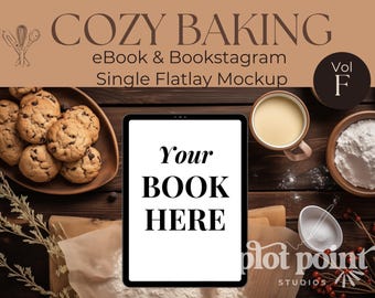 Szablony makiet e-booków Flatlay, Przytulny estetyczny bookstagram, Przytulne makiety e-booków Flatlay, Pakiet makiet bookstagramu Flatlay