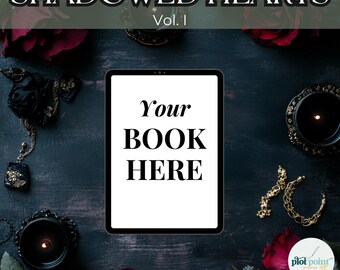 Ebook Flatlay Mockup -Candlelit eBook Mockup - Moody Gothic Romance Flatlay - Indie Author Promo Image MOCKUP Vol I