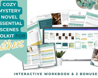Cozy Mystery Workbook  | Writing Planner | Novel Plotting |  | Digital or Printable Pdf | Instant Download | Novel Templates | Writer Tools
