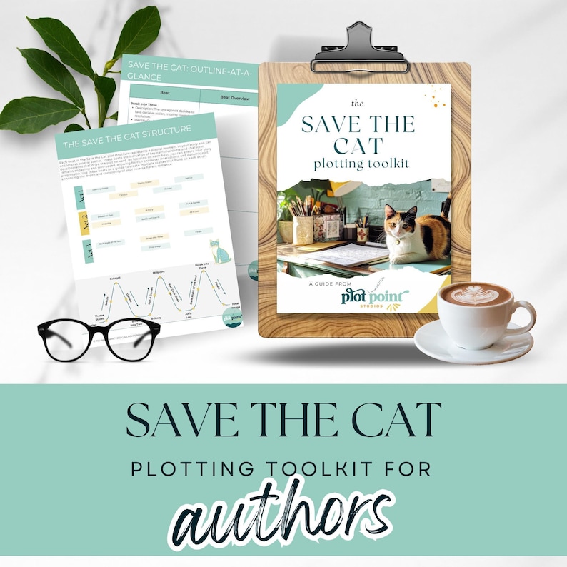 Plantilla de escritura de novelas de Goodnotes, esquema de la trama de "Salva al gato", hojas de trabajo para la trama, estructura de la historia, esquema de novela digital (RECURSO) imagen 1