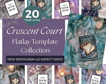 Crescent Court Romantasy Book Flatlay Collection | Canva Book Mockup Templates | Author & Bookstagram Aesthetic | Digital Download  MOCKUP