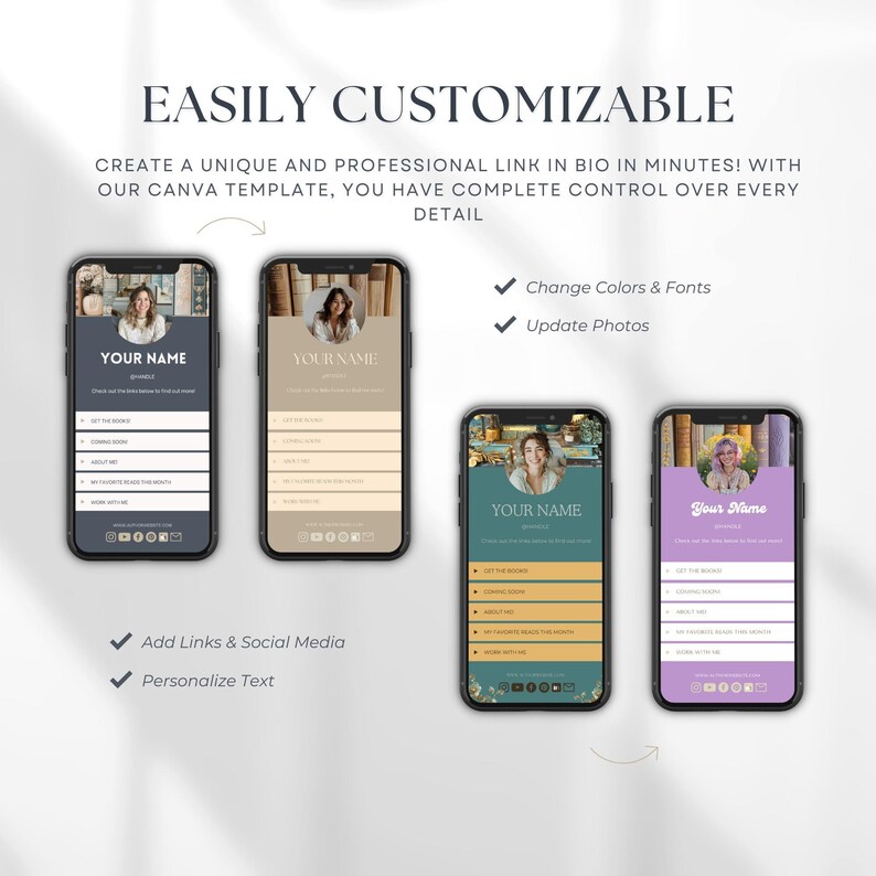 Link in Bio Template, Instagram Link in Bio Template, Canva Link in Bio ...