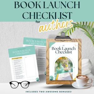 Book Launch Checklist - Self-Publishing Planner - Marketing & Promotion Guide for Authors - Instant Download RESOURCE
