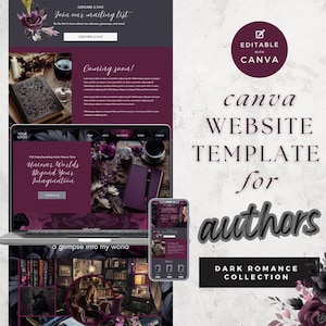 Szablon strony internetowej autora mrocznych romansów: Moody Canva Theme