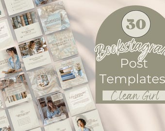 Bookstagram Canva Template ,Book Marketing, Book Launch, CLEAN GIRL aesthetic, Templates,Instagram Aesthetic,Book Lovers,Bookstagram PPCG