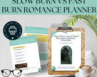 Slow Burn Romance Planner, Fast Burn Romance, Enemies To Lovers, Pacing And Tension, Romantasy Guide, Instant Download PDF Resource
