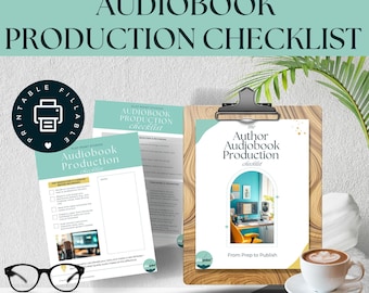 Audiobook Production Checklist for Authors | Self-Publishing Audio Guide | Narration & Editing Planner | Digital Download RESOURCE