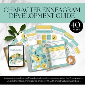 Character Enneagram Development Guide – Writing Worksheet Character Workbook – Author Planner & Character Template – Instant Download