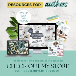 Plantillas de Instagram para autores de lanzamientos de libros - Instagram de escritoras brujas - Plantillas editables de Canva para redes sociales - Romance oscuro: PPEC imagen 10