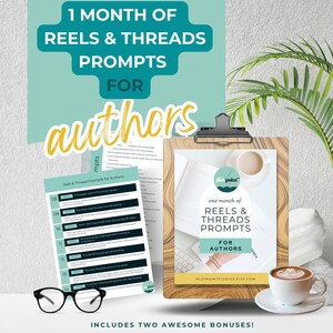 Thread Prompts for Authors, Social Media Content Ideas, PDF Download, GoodNotes Compatible, Author Branding, Reels for Authors RESOURCE