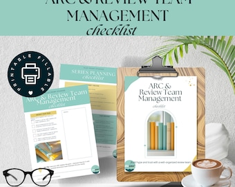 ARC Review Team Checklist: Author Book Launch Planner (Digital Download)