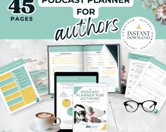 Podcast Planner for Authors, Content Calendar (Digital Download)