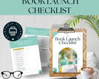 Book Launch Checklist - Self Publishing Planner - Author Marketing Guide - Book Promotion & Content Planner - Digital Download RESOURCE