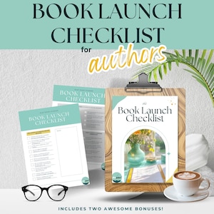 Book Launch Checklist - Self-Publishing Planner - Marketing & Promotion Guide for Authors - Instant Download RESOURCE