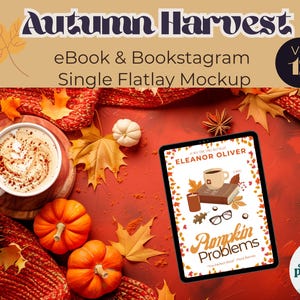 Blank Ipad Mockup | Ebook Mockup | Book Mockup Canva | Book Blogger | Bookstagram Flatlay | Canva Template | Digital Book Cover | Pumpkin