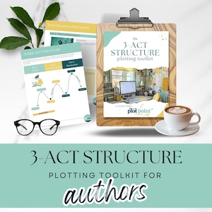 Goodnotes小説執筆テンプレート、3幕構成プロットツールキット、ストーリーアウトライン、キャラクターアーク、GoodNotesとデジタル使用のための小説執筆