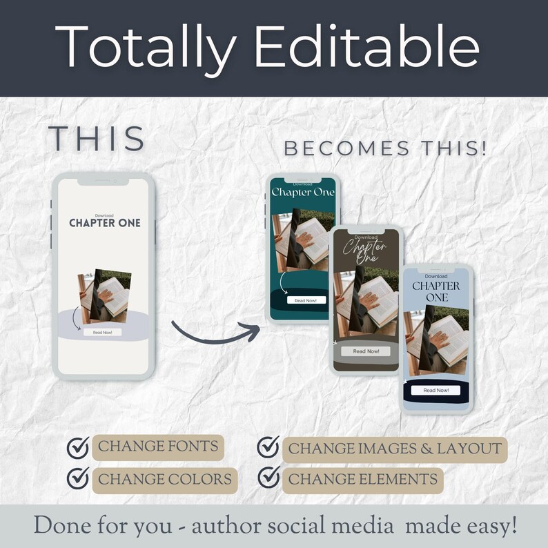 SOCIAL MEDIA Post Templates for AUTHORS, Social Media Canva Templates ...