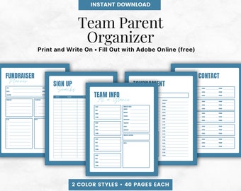 Printable Team Mom Planner: Sports Season Organizer (PDF)