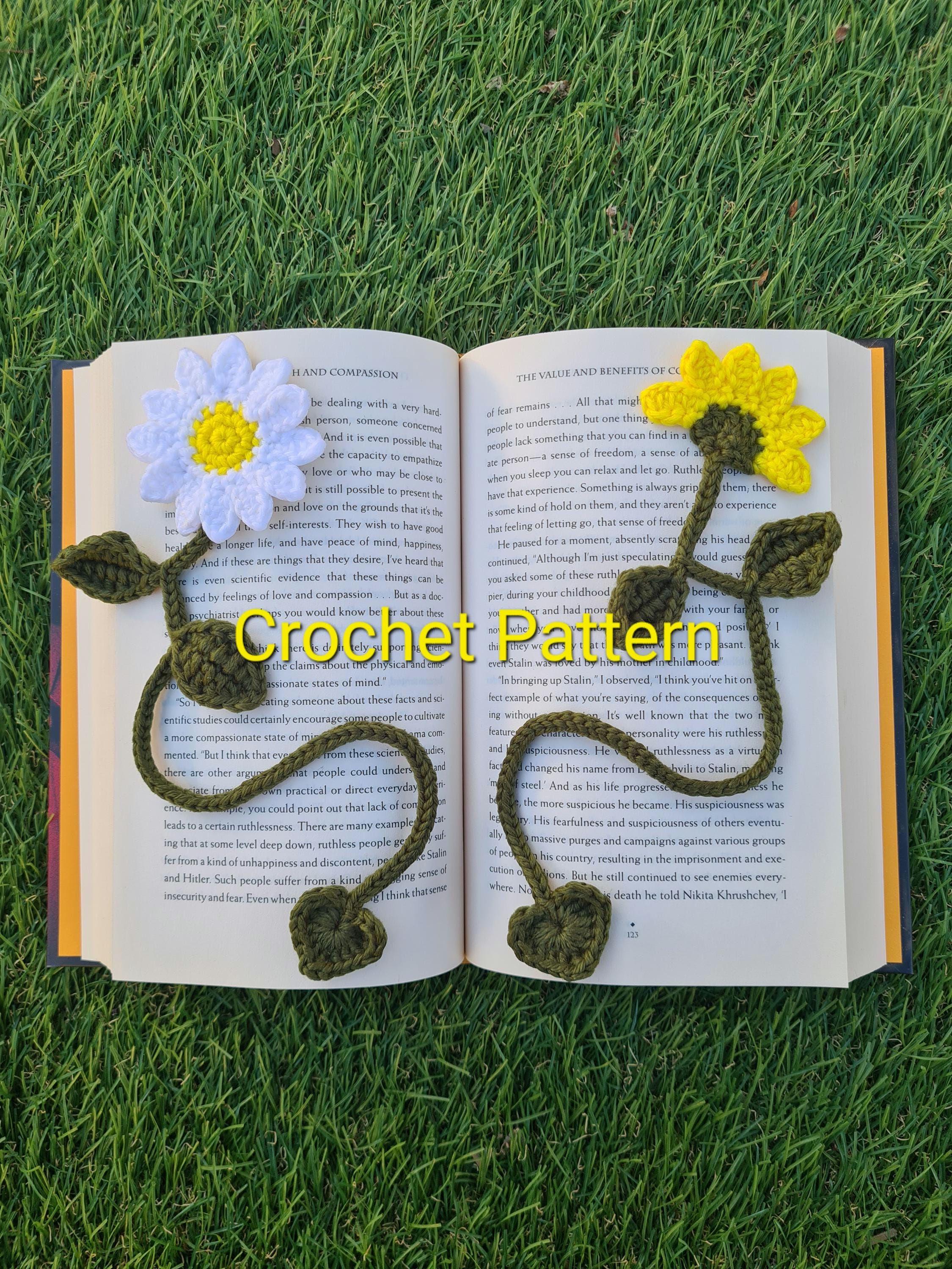30 Flower Bookmark Crochet Patterns to Add a Handmade Touch to Reading Time 19 Daisy Bookmark Two-Design Crochet Pattern