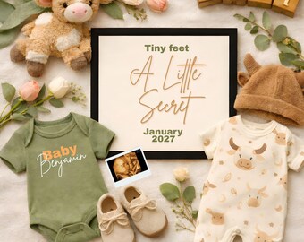 Taurus Zodiac Baby Announcement, Canva Template, Astrology Pregnancy Reveal, Editable file, Digital Download
