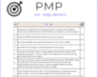 PMP/ CAPM Study Guide Checklist (To Get Started)