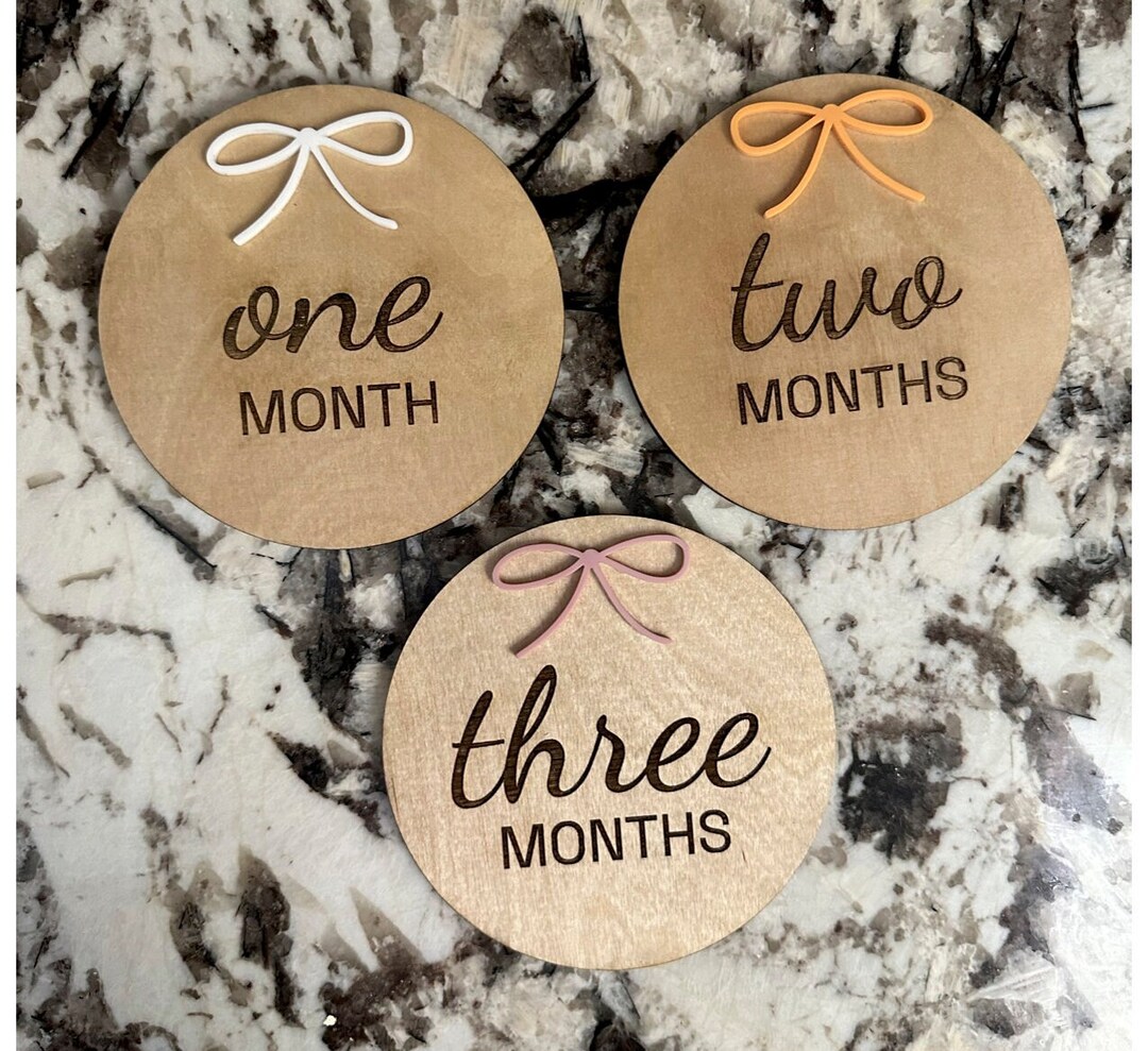 Baby Bow Milestone Cards - Etsy
