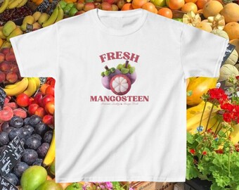 Fresh Mangosteen Tee, Coquette Baby Tee, Girlhood Shirt, Y2K Aesthetic