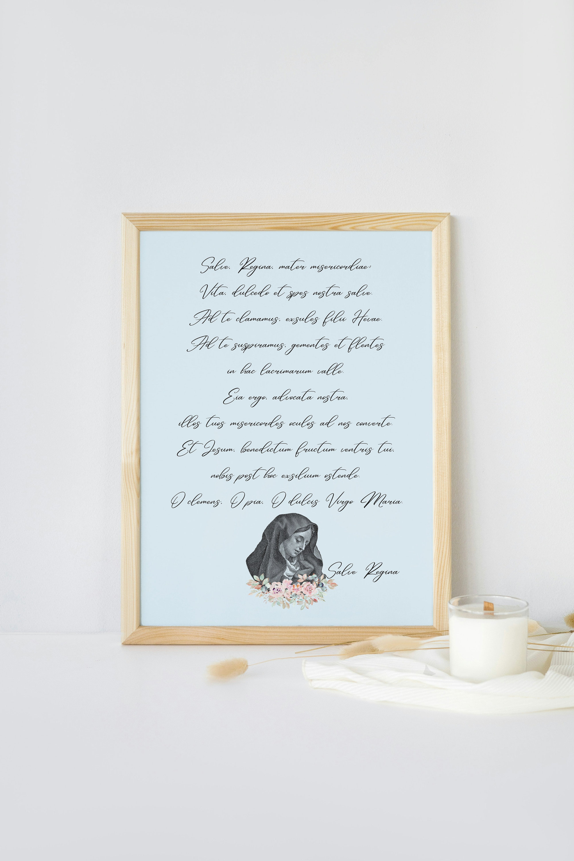 Salve Regina Prayer | Hail Holy Queen | Digital Print | Wall Art ...