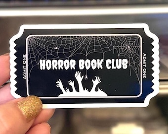Horror Book Club Sticker | Horror Reader | Horror Genre Lover | Book Lover Gift