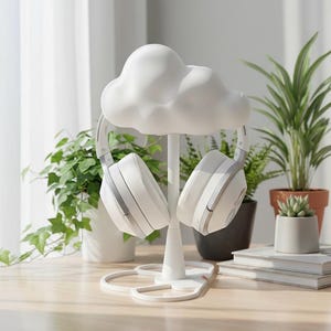 Stojak na słuchawki Cloud – urocze akcesoria do gier – Kawaii Gamer Girl – STL – do pobrania w wersji cyfrowej