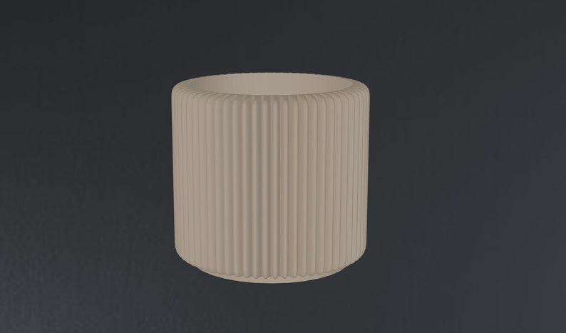 Modern 3D Printed Vase with Drip Tray (STL File) image 2