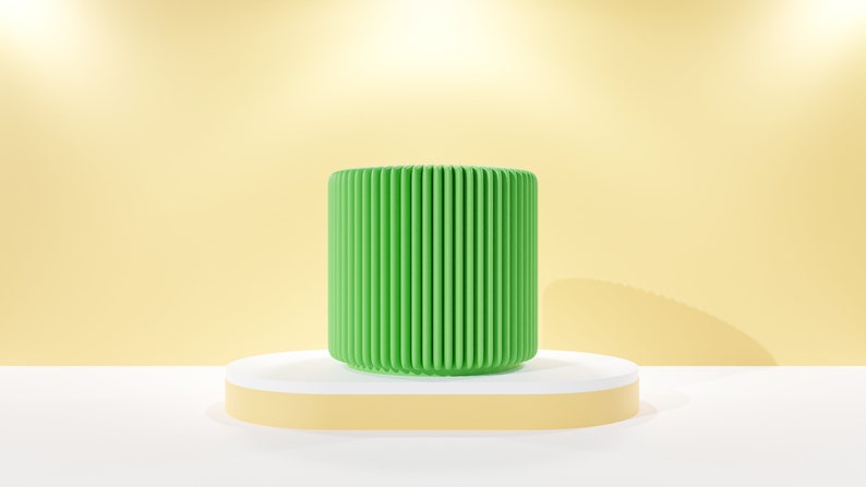 Modern 3D Printed Vase with Drip Tray (STL File) image 1