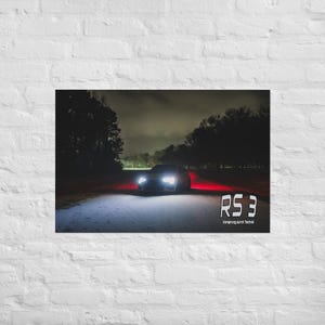 Arte mural del Audi RS 3: fotografía de un coche de alto rendimiento