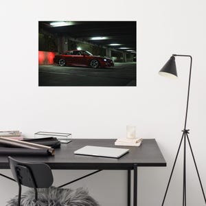 issan Silvia S14 Nacht Parkhaus Poster – JDM Car Wall A