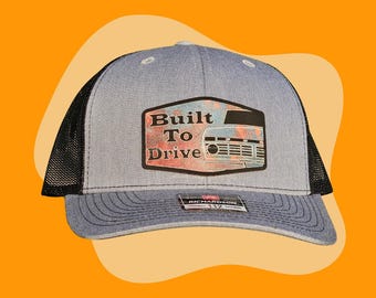 Richardson 112 Hat with 1973 Ford F100 Built To Drive Patina Leatherette Patch