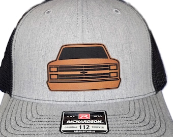 Chevy Silverado Vintage Trucker Cap: Richardson 112 Aufnäher aus Kunstleder