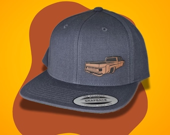Individuell abgesenkter Chevy Dually Trucker Hat - Laser gravierter Aufnäher