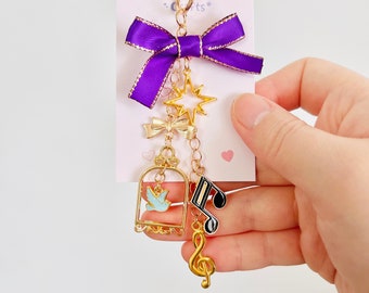 Robin keychain/phone charm Honkai Star Rail | hsr inspired accessories | anime keychain | cute bird phone charm | cosplay | music keychain