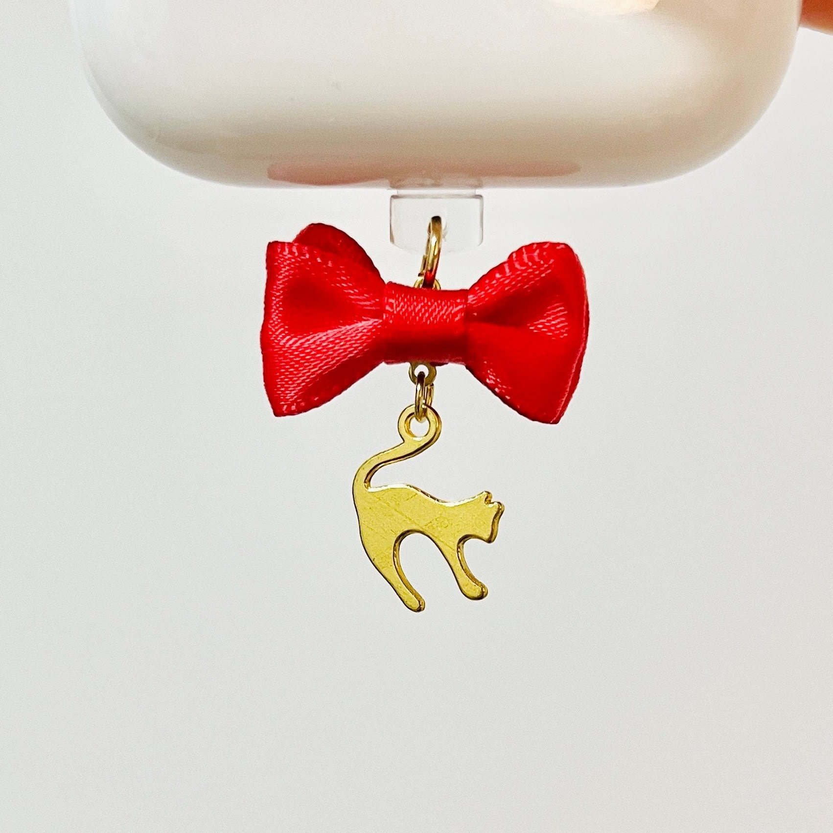 Lyney dust plug | Genshin impact inspired accessories | cute cat phone charm | bow kindle charm | controller charm | anime cosplay