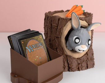 MTG統率者用スフィンクスデッキボックス、エジプトファンタジーカードホルダー、ダイストレイ付き、コレクターとプレイヤーへのEDHギフト、コンパクトなカード収納