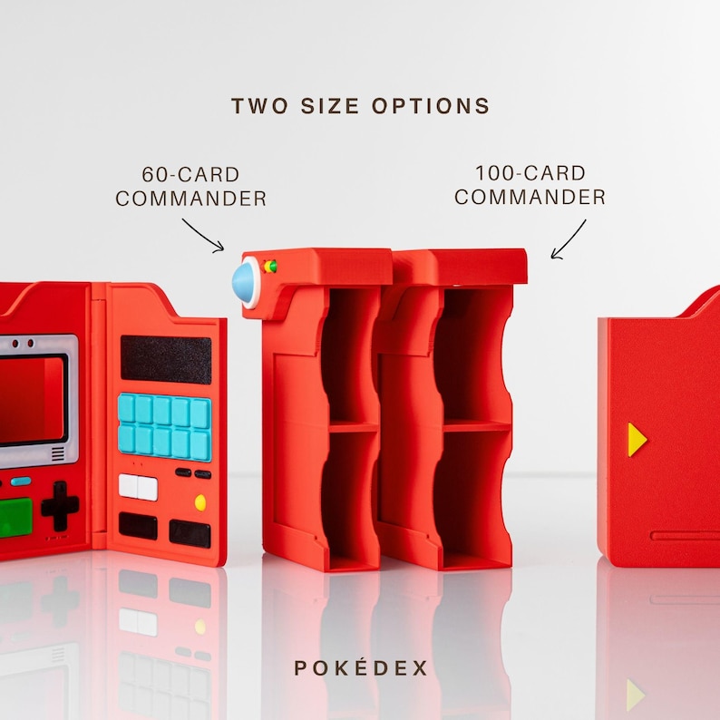 MTG Commander Deck Box 100+ Double Sleeved – Pokédex Retro Device Card Storage with Display Window image 4