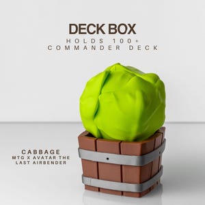 MTG Commander Deck Box 100+ Double Sleeved – Cabbage Storage Case