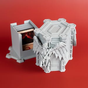 Coffret de pont Commandant ange gardien | Porte-cartes gothique MTG | Cadeau de rangement Celestial Fantasy