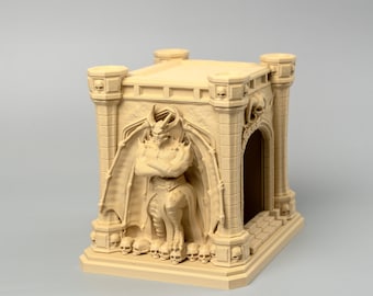 MTG Commander Deck Box – Gothic Demon Crypt Card Holder, Holds 100+ Sleeved Cards