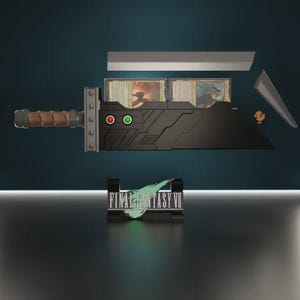 Porte-cartes Buster Sword | Boîte de jeu Final Fantasy | Présentoir pour organiseur MTG | Cadeau geek pour lui | Réplique d'épée Cloud Strife