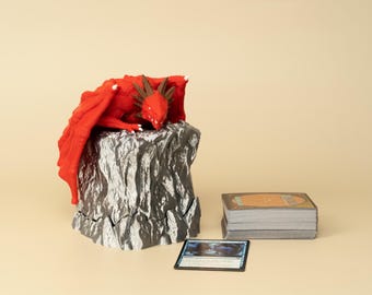 Caja de mazos MTG Commander – Porta cartas de dragón, con capacidad para más de 100 cartas con funda doble