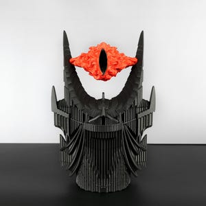 Coffre de rangement tour Mordor | Cadeau LOTR | Porte-cartes Eyeil de Sauron | Stockage EDH Commander