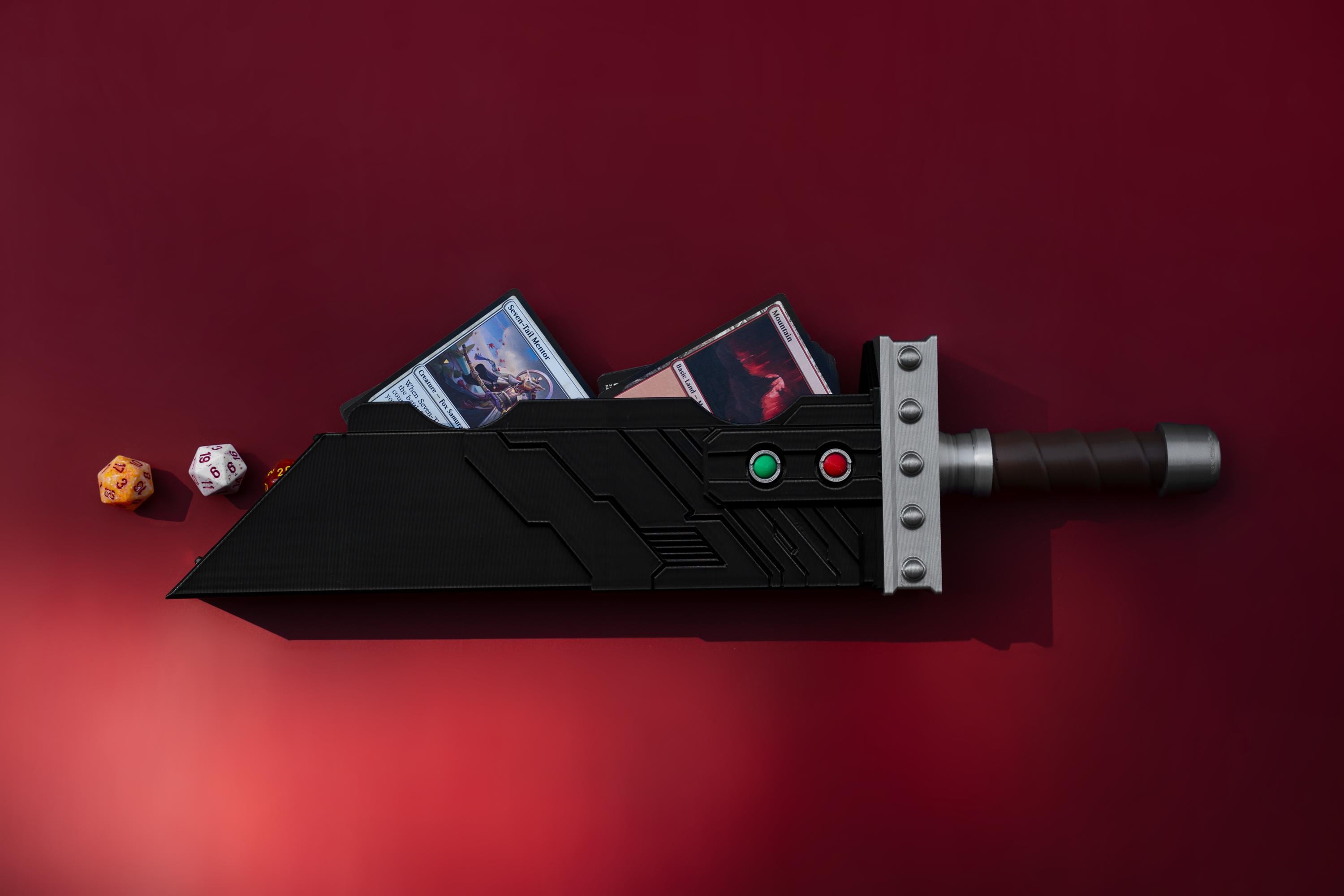 バスターソード カードホルダー | ファイナルファンタジー ディスプレイ 隠しマジックカード収納 | ゲーマーへのギフト | MTG コマンダーデッキボックス